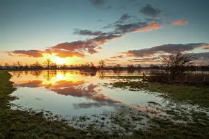Floods: Flooded Farmland near River Severn