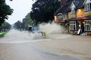 Landrover: Flooding - Landrover driving through torrents of
