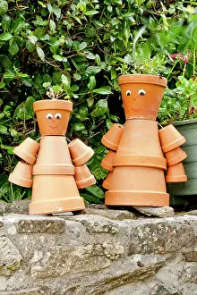 Made: Flower pot figures, Garden decoration