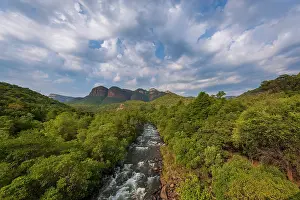 Mpumulanga: Flowing river from the cloudy Blyde River Canyon