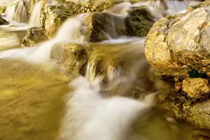 Rains: Flowing stream of water after good rains in the