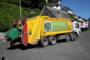 Lorry: Food waste recycling lorry collecting hotel food waste