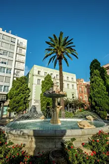 Fountain: Fountain in Canalejas Park, Old Town, Cadiz, Spain