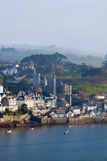 Fowey: Fowey - town and river - from Polruan