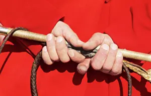 Whips: FOXHUNTING - Huntsman's hands & whip, detail