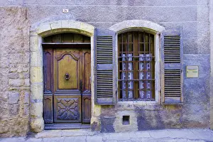 Residence: France, Arles. Stone doorway with wooden