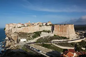 Citadel: France, Corsica, Bonifacio, elevated view