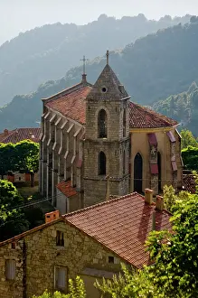 Smith: France, Corsica. Church and house in mountain