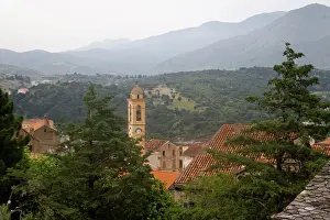 Smith: France, Corsica. Church steeple in Corte