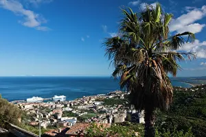 Ferry: France, Corsica, Le Cap Corse, Bastia, elevated