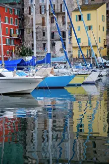 Sailboats: France, Corsica. Sailboats at the marina