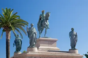 Manmade: France, Corsica. Statue of Napoleon at Place
