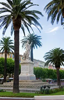 Manmade: France, Corsica. Statue of Napoleon at St