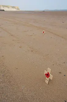 Armed: France, Normandy, Arromanches Beach. Remembrance