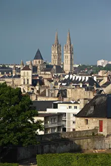 Caen: France, Normandy, Caen, elevated city view