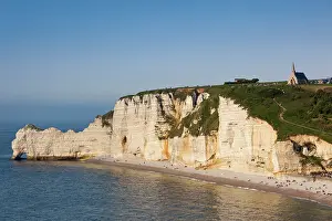 Manche: France, Normandy, Etretat, Falaise De Amont