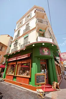 Shop: France, Provence, Cannes. Corner building