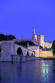 Turret: France, Provence, Vaucluse, Avignon. Evening