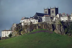 Flour: FRANCE - Saint Flour. Town built on basalt rock