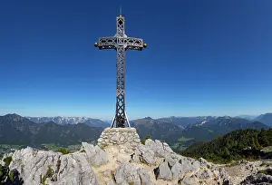 Metal: Franz Josef Kreuz am Berggipfel, Berg Katrin, Bad
