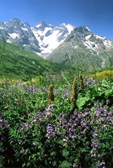 Features: French Alps - Jacob's Ladder and La Meije Glacier beyond
