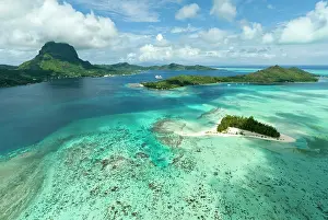 Gerometta: French Polynesia, Bora Bora aerial. From