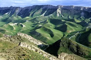 Slopes: Fresh vegetation on mountain slopes