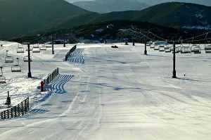 Groomed: Freshly groomed ski run - Bourke Street, Mount