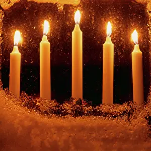 Candle: Frost - candles in frosty window