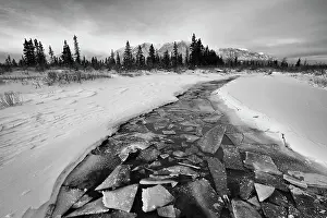 Peter Mather: Frozen Ice in small creek Kluane National Park Yukon, Canada