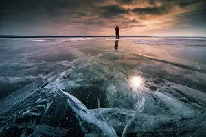 Aimag: Frozen Khuvsgul lake. Khuvsgul province, Mongolia