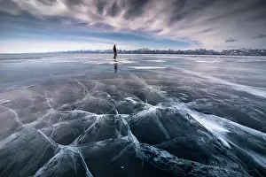 Aimag: Frozen Khuvsgul lake. Khuvsgul province, Mongolia