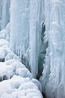 Foothills: The frozen Schleierfaelle (veil falls) in