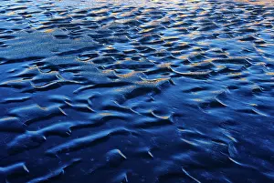 Waterton: Frozen waves on small pond in Waterton Lakes