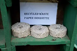 Card: Fuel Brickettes made from scrap paper and card Field