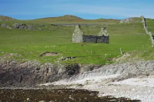 Croft: Funzie Bay with derelict croft