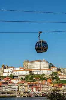 Cable: Gaia Cable Car, Gaia district, Porto, Portugal. (Editorial