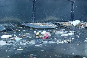 Queens: Garbage Along Containment Boom, Newtown Creek, NYC