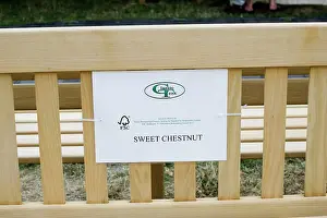 Trademark: Garden bench made of sweet chestnut carrying FSC trademark