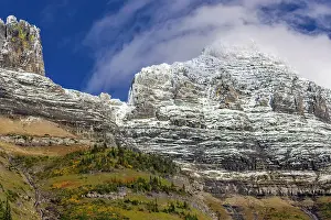 Haney: The Garden Wall with seasons first snow in Glacier