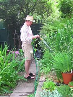 Hose: Garden - watering garden with hose