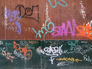 Majorca: Gate with graffiti - Palma