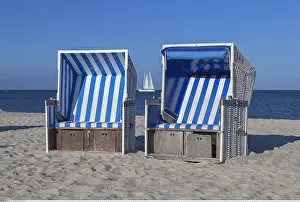 Europa: Geografie, BRD, Schleswig-Holstein, Sylt, Strandk??rbe