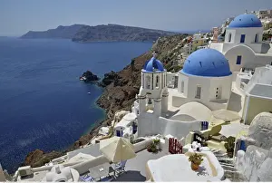 Aussicht: Geografie, Griechenland, Blick vom Kraterrand &x22972824;ie