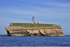 Gewsser: Geografie, Spanien, Leuchtturm auf der Insel Na