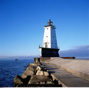 Geografie: Geografie, USA, Michigan, Ludington, Geb??ude, Leuchtturm
