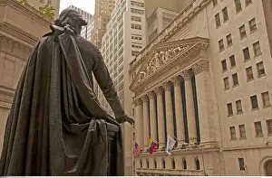 Financial: Geografie, USA, New York City, Wall Street, George-Washingto