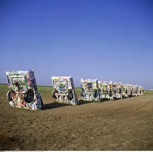 Auto: Geografie, USA, Texas, Amarillo, Route 66, Cadillac