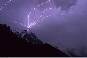 Lighting: geography / travel, France, Thunderbolt on the aiguille
