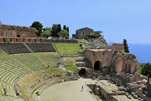 Sicily: geography / travel, Italy, Ancient theatre, Taormina
